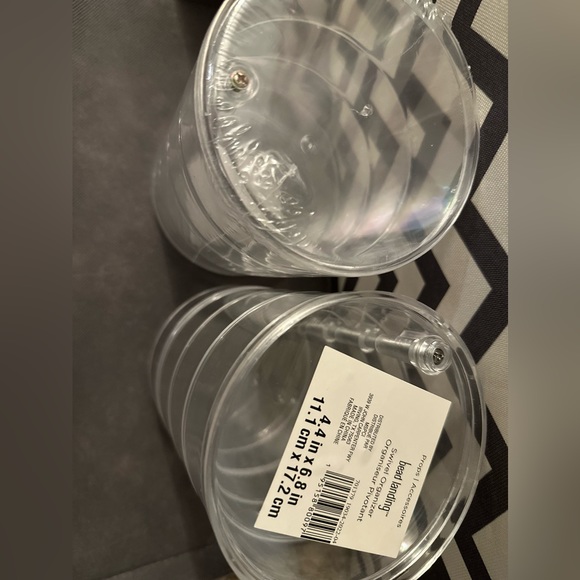 NWT Clear Acrylic Stacked Organizer, Round - Picture 4 of 4